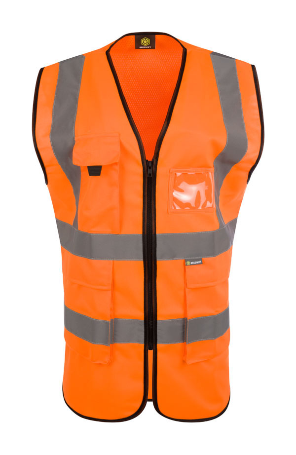Beeswift Womens Hi-Vis Exec Waistcoat Orange