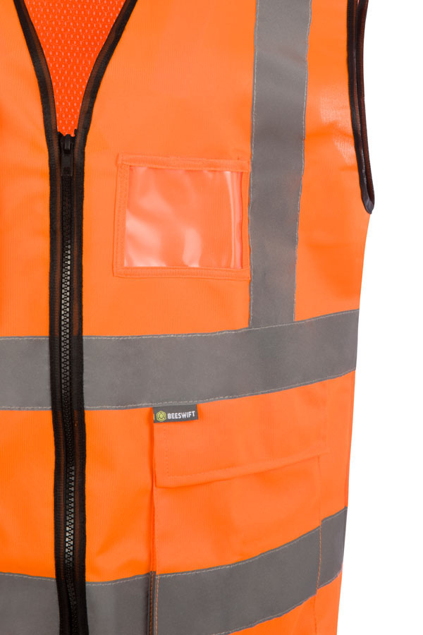 Beeswift Womens Hi-Vis Exec Waistcoat Orange