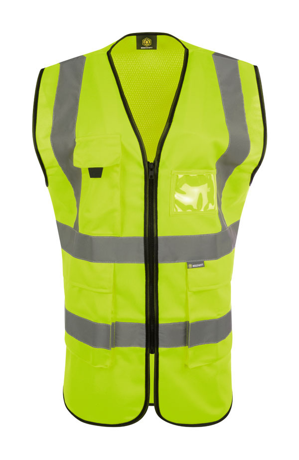 Beeswift Womens Hi-Vis Exec Waistcoat Saturn Yellow
