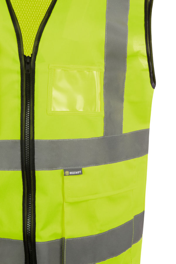 Beeswift Womens Hi-Vis Exec Waistcoat Saturn Yellow