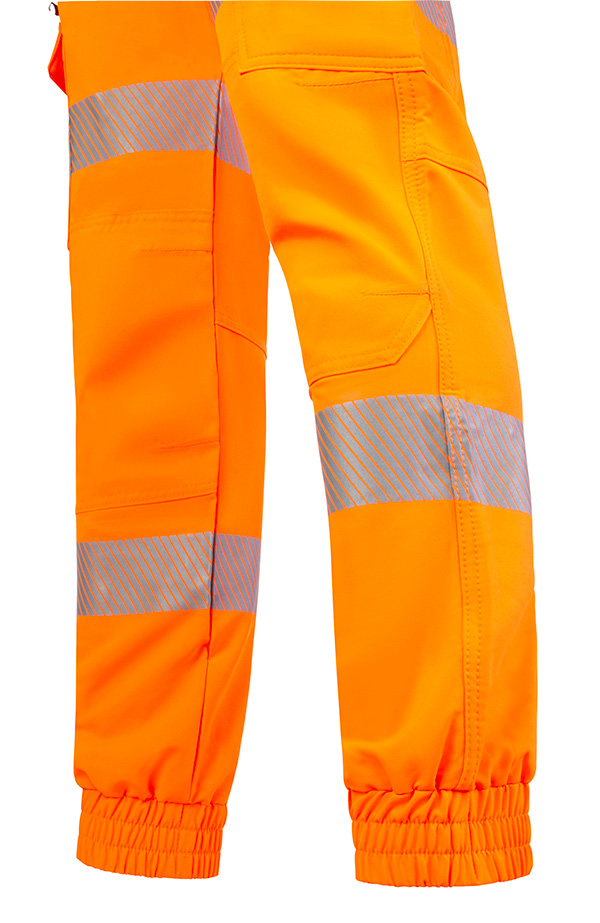 Womens Hi-Vis Work Joggers Orange