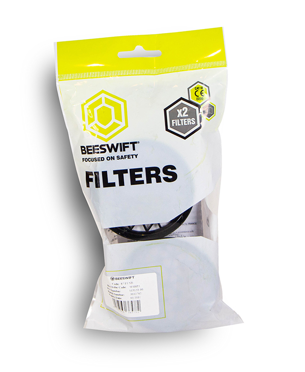 Beeswift A2P3 Filter For Wsb Respirators (Pair) Black