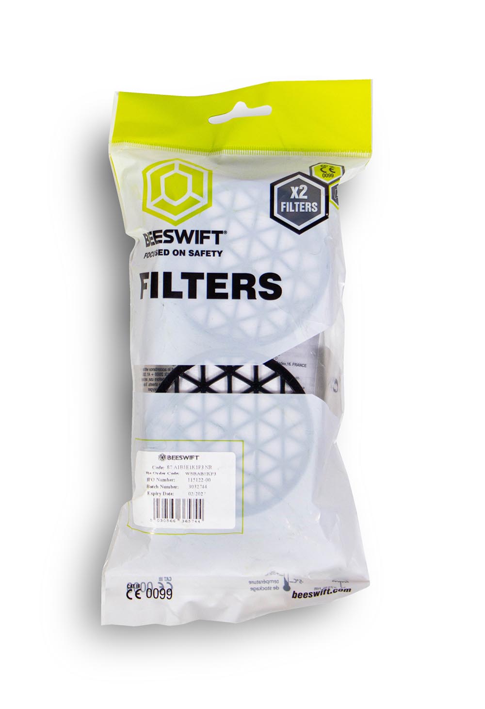 Beeswift Abekp3 Filter For Wsb Respirators (Pair) Black