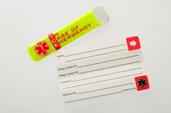 Vital Id Emergency Id (Ice) Tag Saturn Yellow