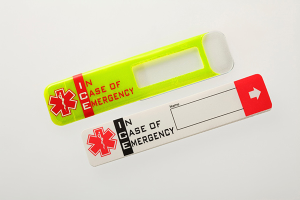 Vital Id Emergency Id Data Window Ice Tag Saturn Yellow