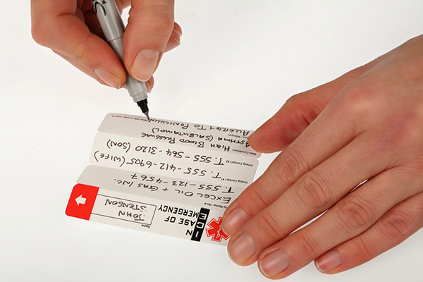 Vital Id Emergency Id Data Window Ice Tag Saturn Yellow