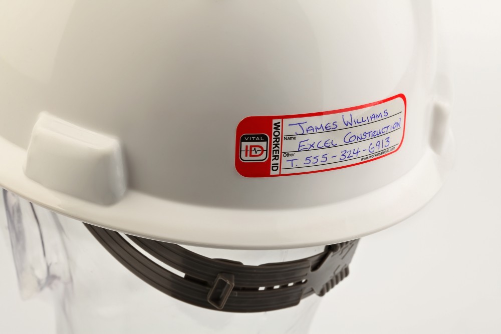 Vital Id Temporary Use Worker Id Stickers White