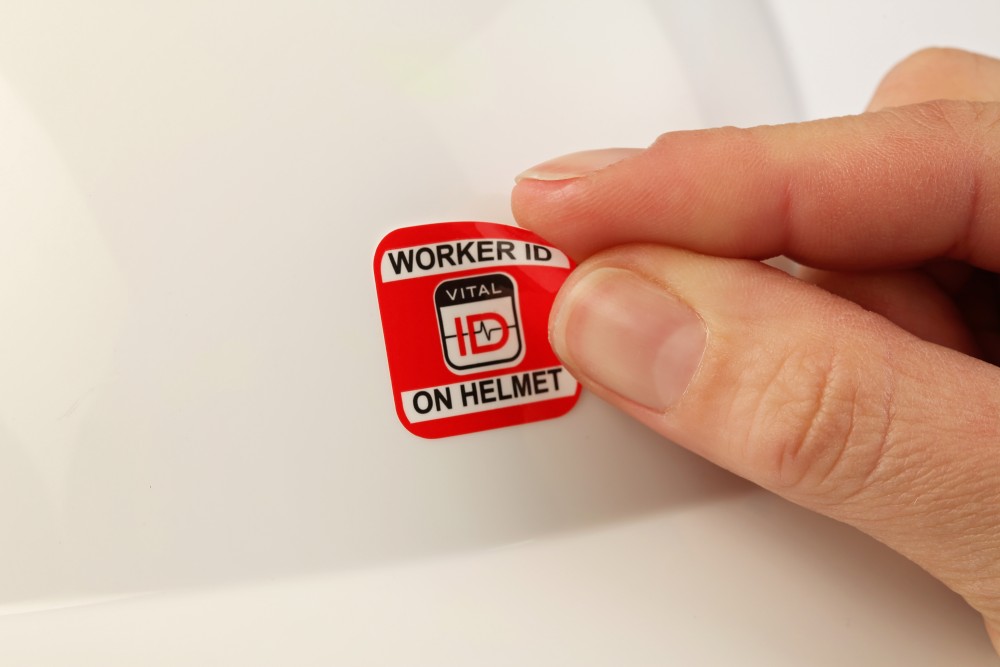 Vital Id Temporary Use Worker Id Stickers White