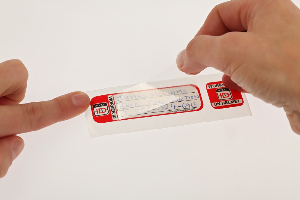 Vital Id Temporary Use Worker Id Stickers White