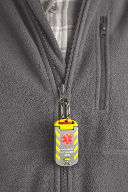 Vital Id Emergency Id Universal Fit Tag Yellow
