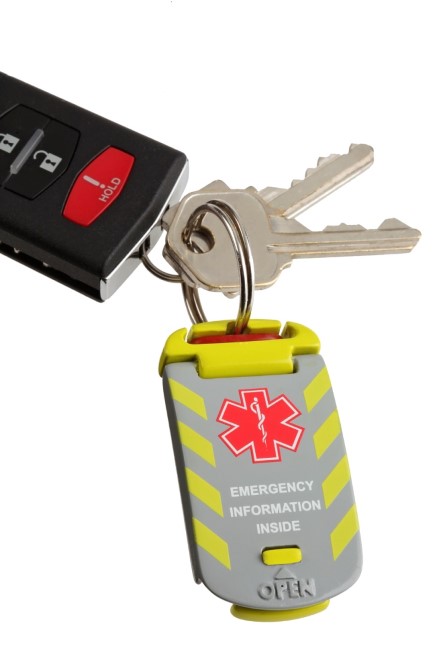 Vital Id Emergency Id Universal Fit Tag Yellow