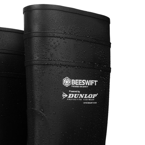 Dunlop Beeswift Aston Full Safety Wellingtons Black