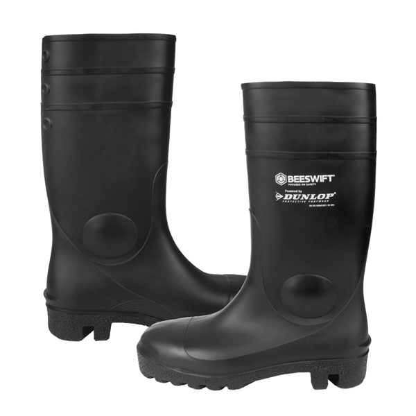 Dunlop Beeswift Aston Full Safety Wellingtons Black