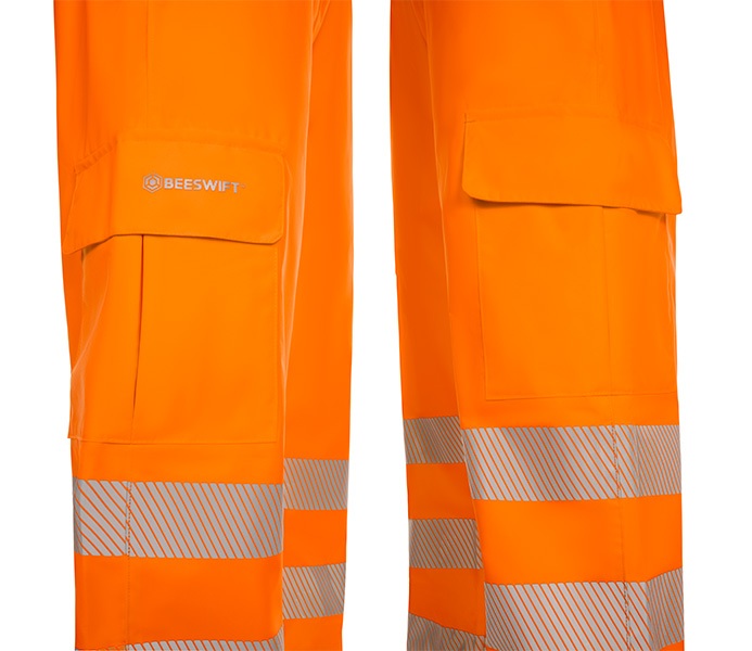 Beeswift Birkdale Hi-Vis Waterproof Breathable Trousers Orange