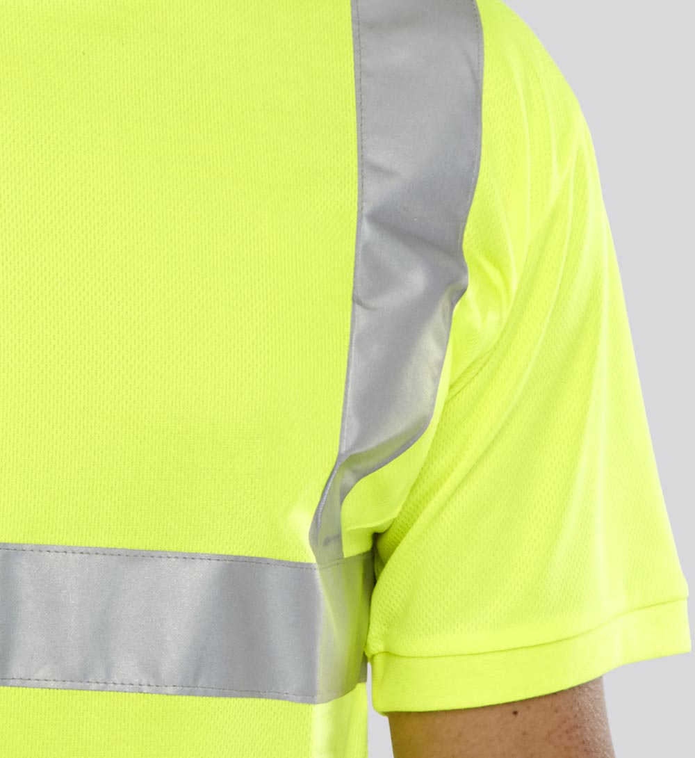 Beeswift Crew Neck Hi-Vis Short Sleeve T-Shirt Saturn Yellow