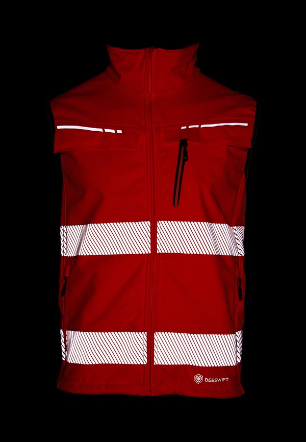 Beeswift Deltic Hi-Vis Softshell Rail Bodywarmer Orange