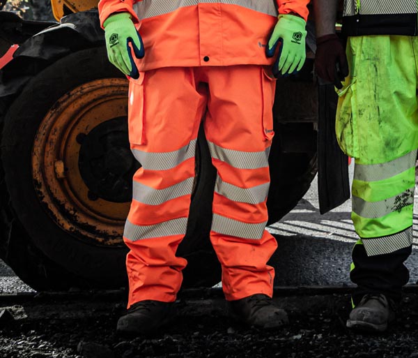 Beeswift Deltic Hi-Vis Ripstop Breathable And Waterproof Rail Overtrouser Orange