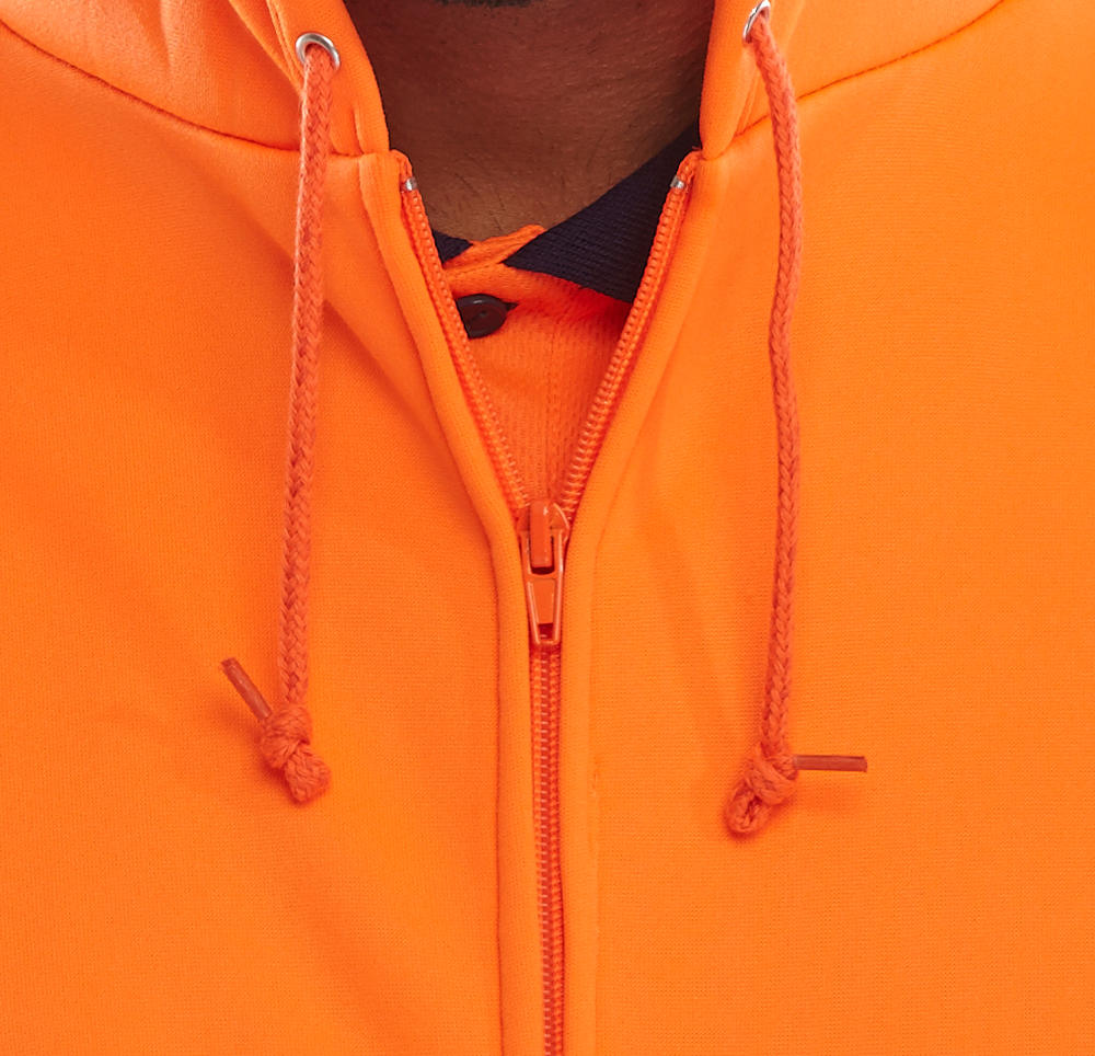 Beeswift Essential Hi-Vis Zipped Hoodie Orange