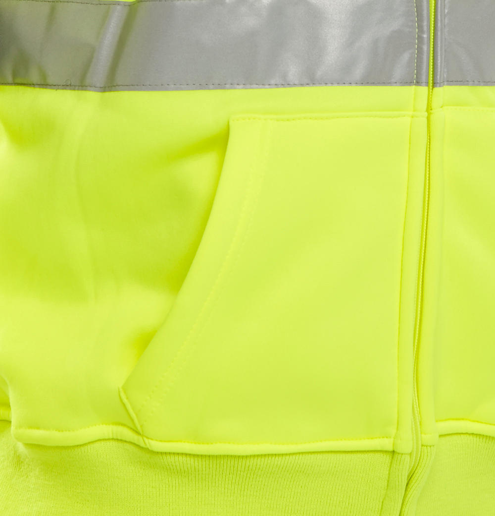Beeswift Essential Hi-Vis Zipped Hoodie Saturn Yellow