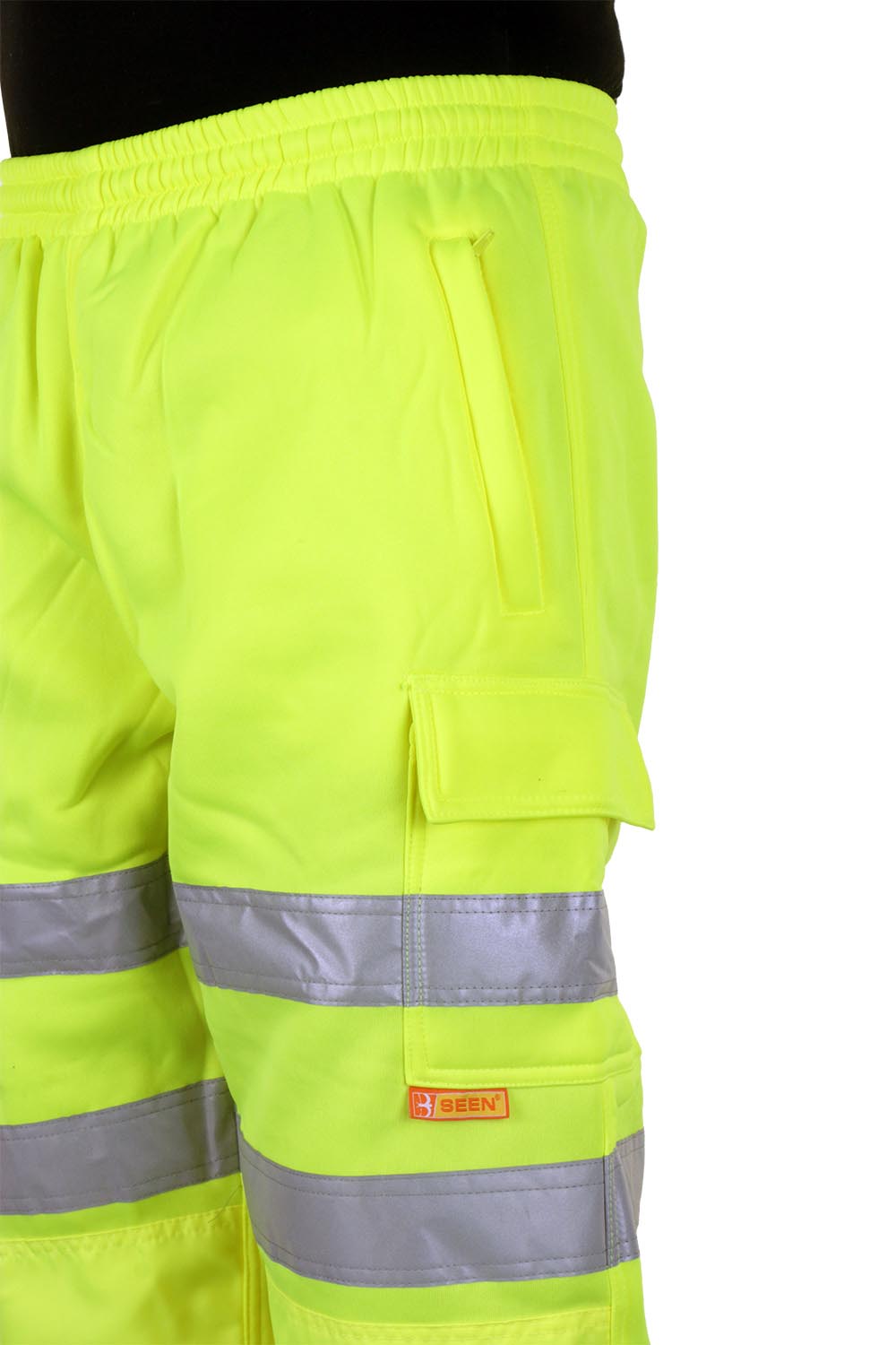 Beeswift Fleece Jogger Hi-Vis Trousers Saturn Yellow