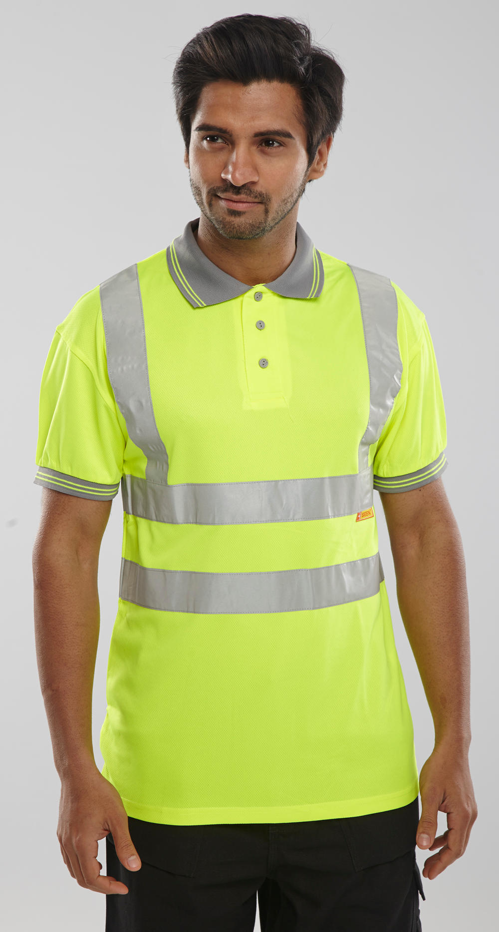 Beeswift Short Sleeve Hi-Vis Polo Shirt Saturn Yellow