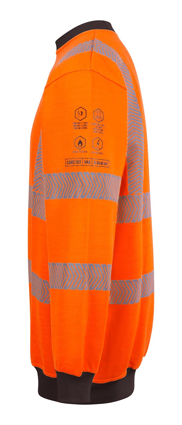 Beeswift Arc Compliant Hi-Vis Sweatshirt Orange
