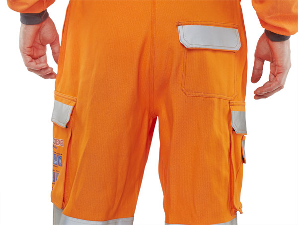 Beeswift Arc Compliant Hi-Vis Rail Spec Trousers Orange