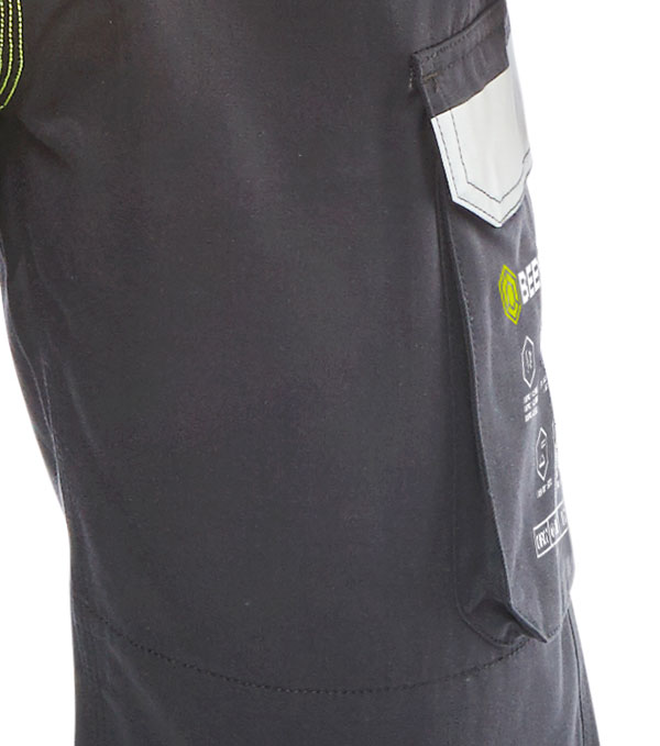 Beeswift Arc Compliant Hi-Vis Boilersuit Saturn Yellow / Navy