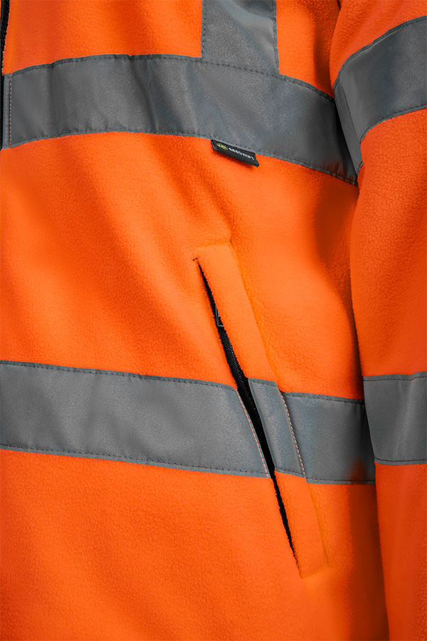 Beeswift Carnoustie Hi-Vis Fleece Jacket Orange