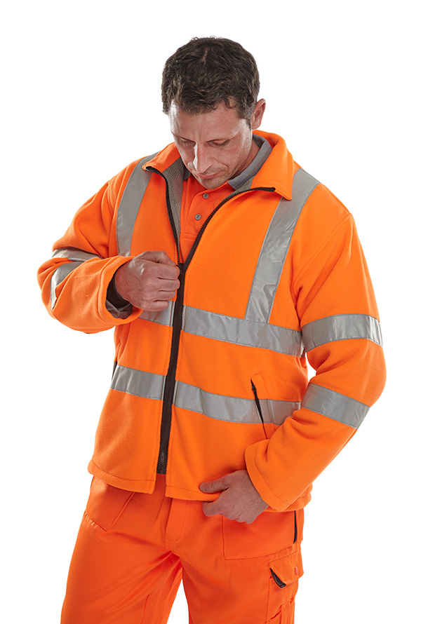 Beeswift Carnoustie Hi-Vis Fleece Jacket Orange