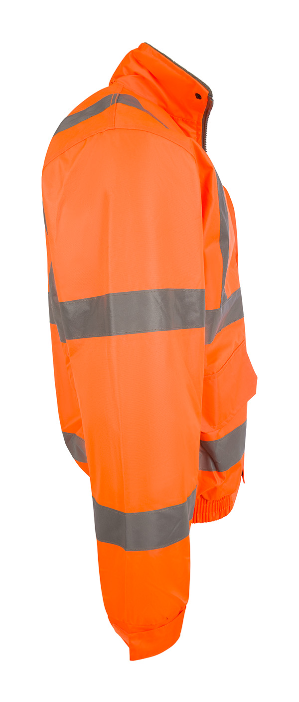 Beeswift Hi-Vis Fleece Lined Bomber Jacket Orange