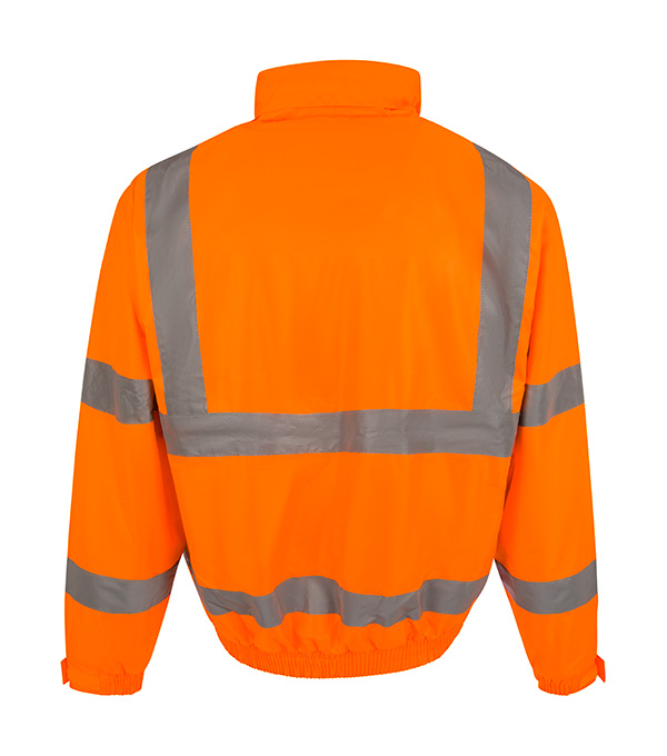 Beeswift Hi-Vis Fleece Lined Bomber Jacket Orange