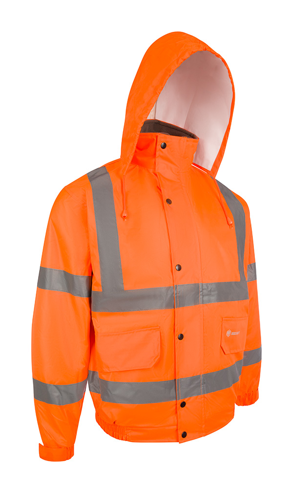 Beeswift Hi-Vis Fleece Lined Bomber Jacket Orange