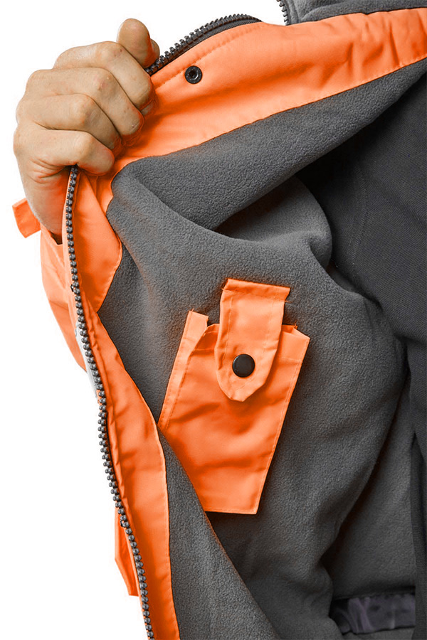 Beeswift Hi-Vis Fleece Lined Bomber Jacket Orange