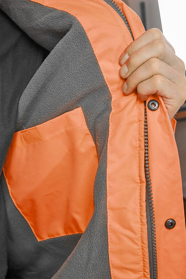 Beeswift Hi-Vis Fleece Lined Bomber Jacket Orange