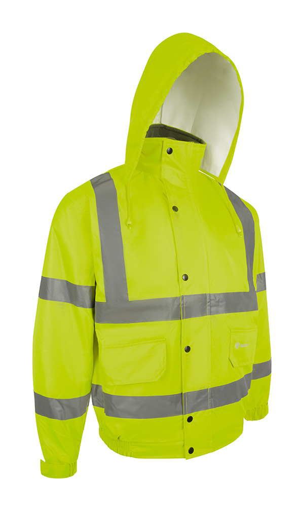 Beeswift Hi-Vis Fleece Lined Bomber Jacket Saturn Yellow