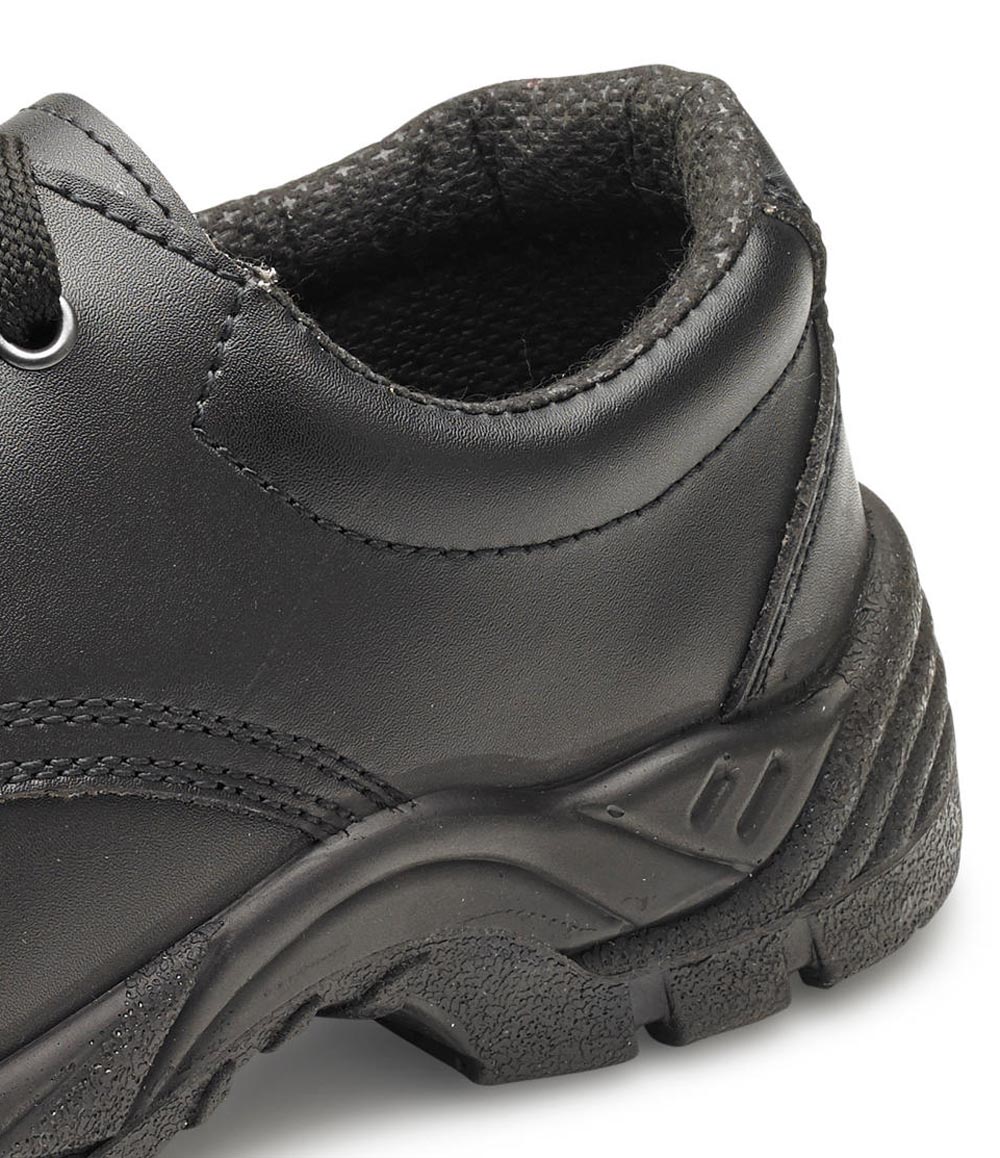 Beeswift Smooth Leather Tie Shoe Black