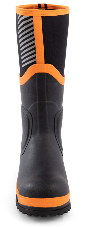 Neo Force Neoprene Fully Safety Wellington Black/Orange