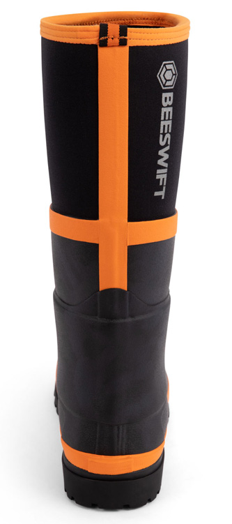 Neo Force Neoprene Fully Safety Wellington Black/Orange