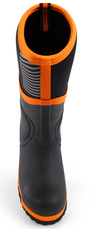 Neo Force Neoprene Fully Safety Wellington Black/Orange