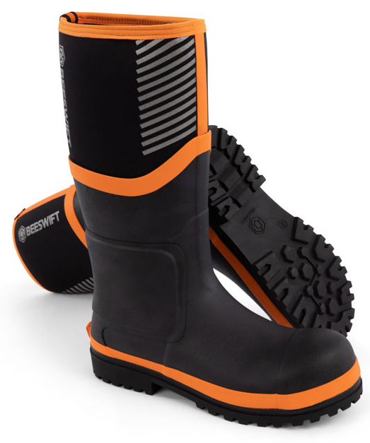 Neo Force Neoprene Fully Safety Wellington Black/Orange