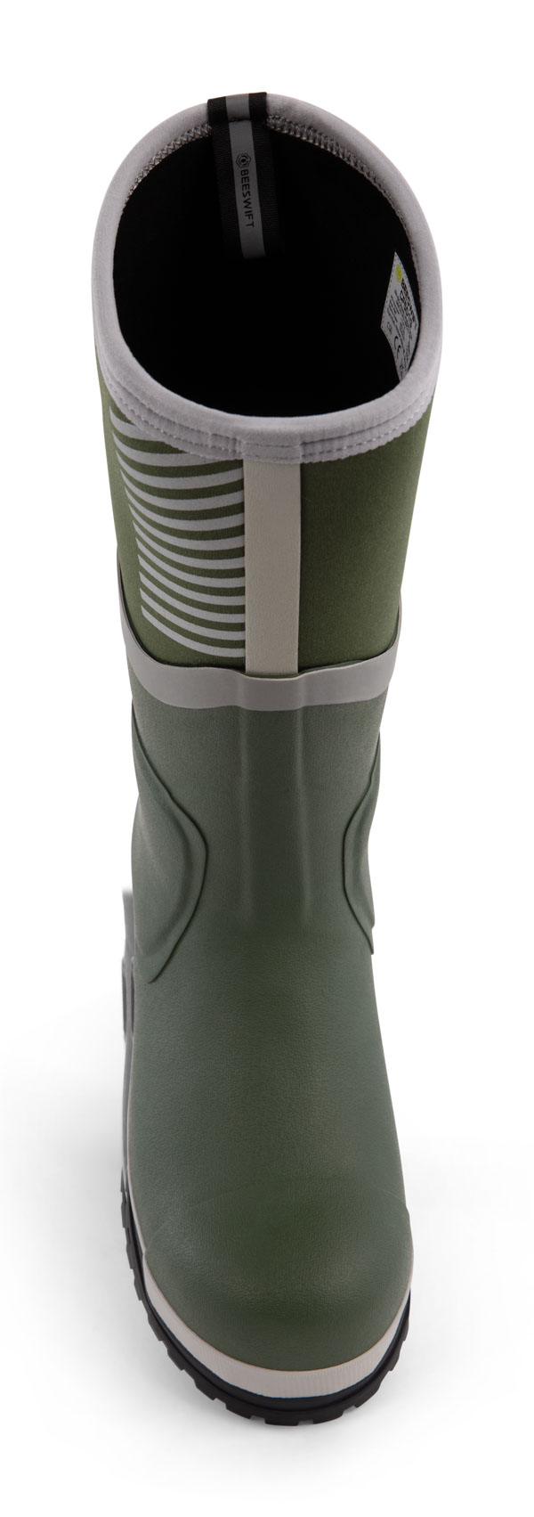 Neo Force Neoprene Fully Safety Wellington Green/Silver