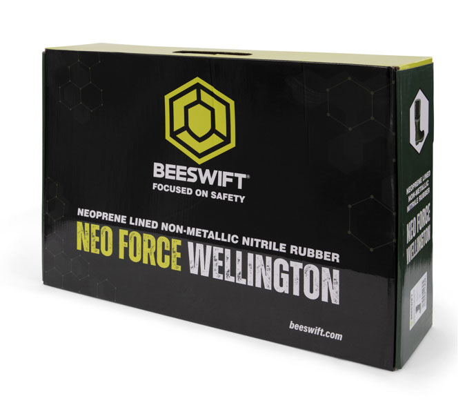 Neo Force Neoprene Fully Safety Wellington Green/Silver