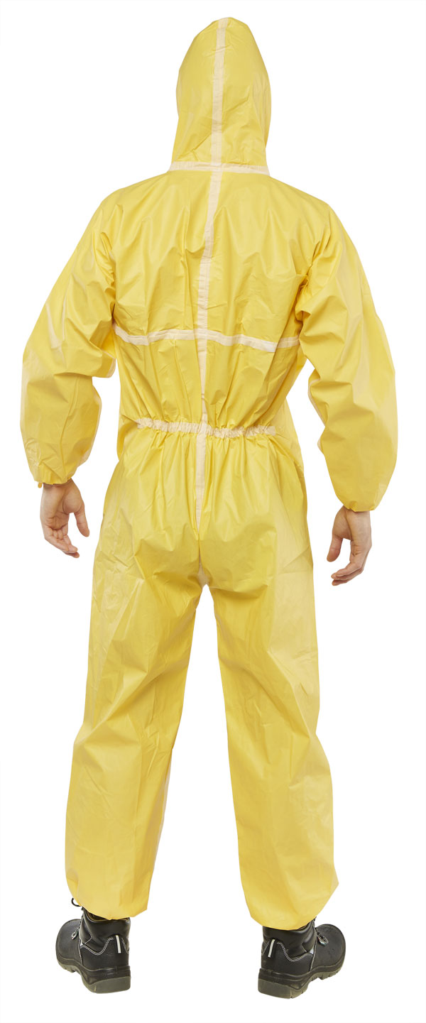 Beeswift Disposable Coverall Microporous Type 4/5/6 Yellow