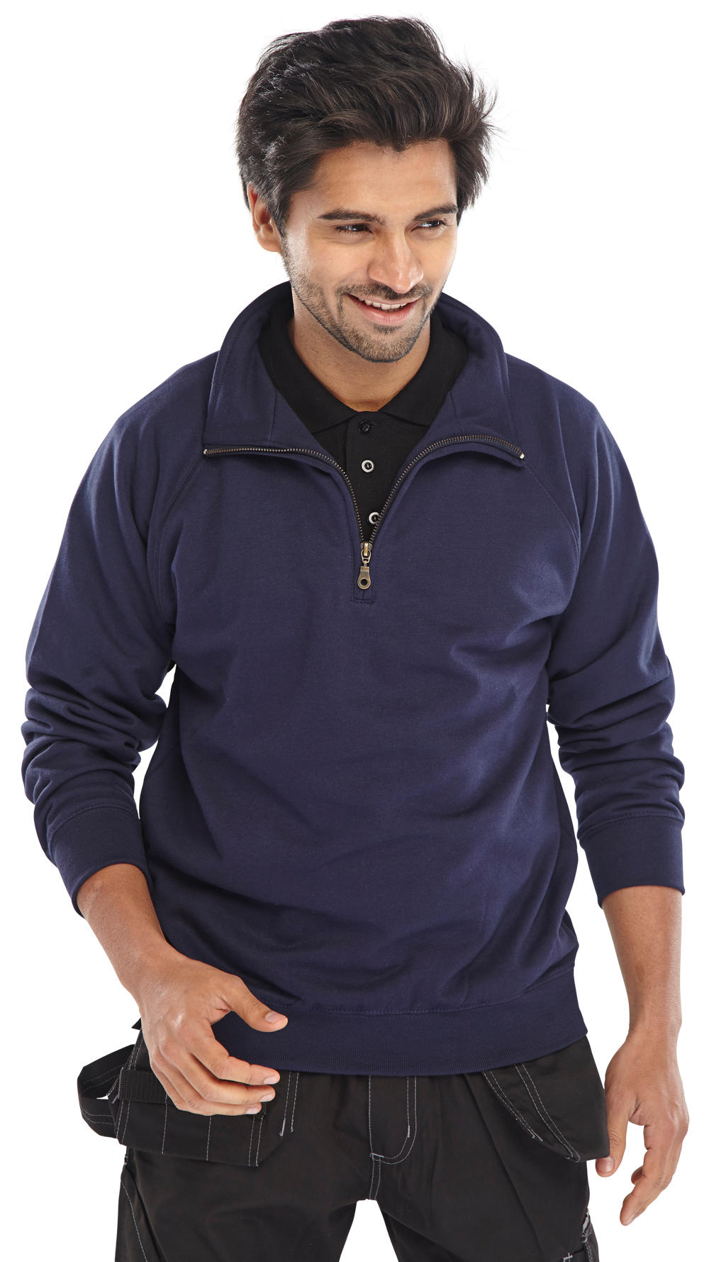 Beeswift Quarter Zip Sweatshirt Navy Blue