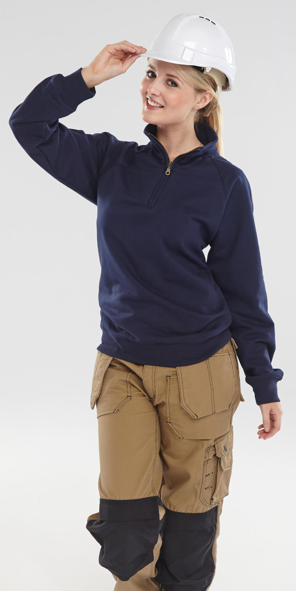 Beeswift Quarter Zip Sweatshirt Navy Blue