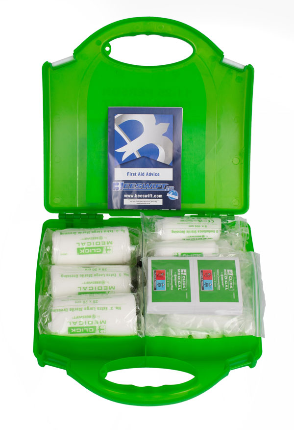 Click Medical 11-26 Person Hsa Irish First Aid Kit Green