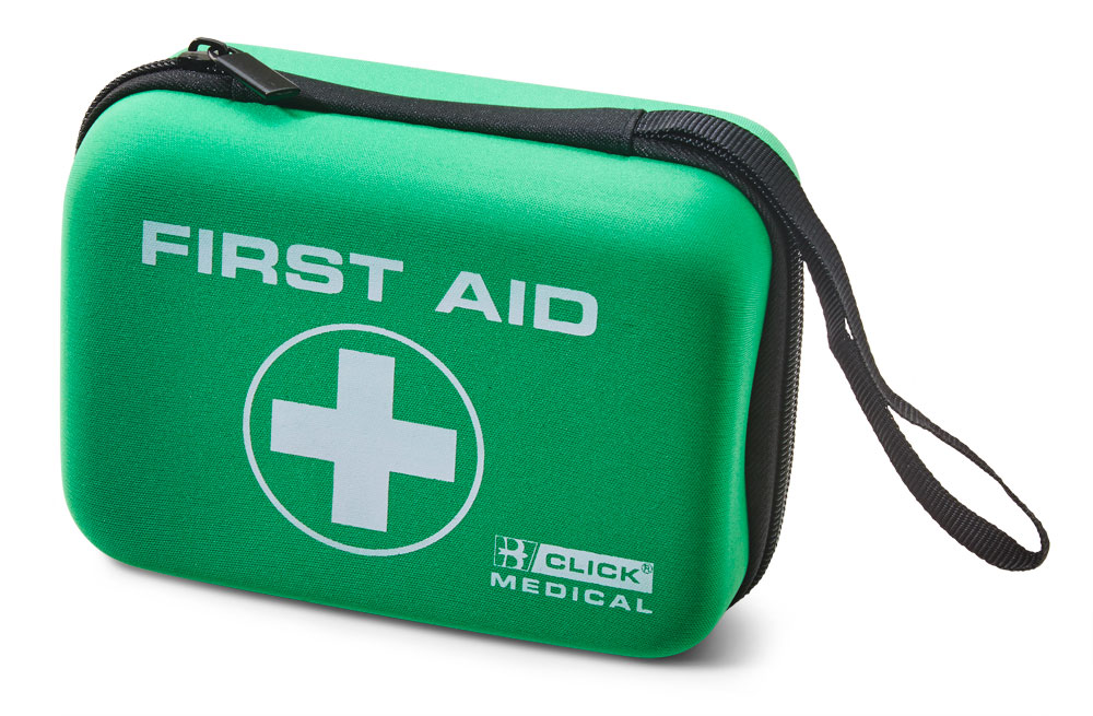 Click Medical Personal First Aid Kit In Handy Feva Bag Green