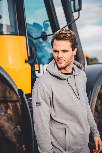Jcb Workwear Essential Hoodie Grey