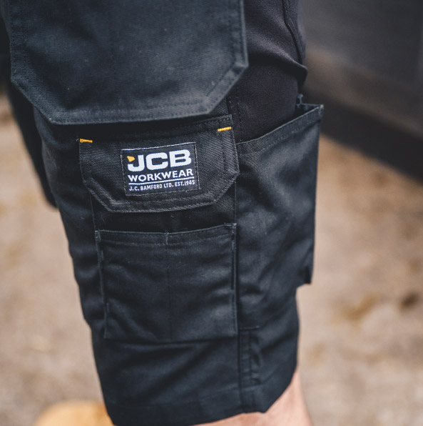 Jcb Workwear Trade Hybrid Stretch Shorts Black